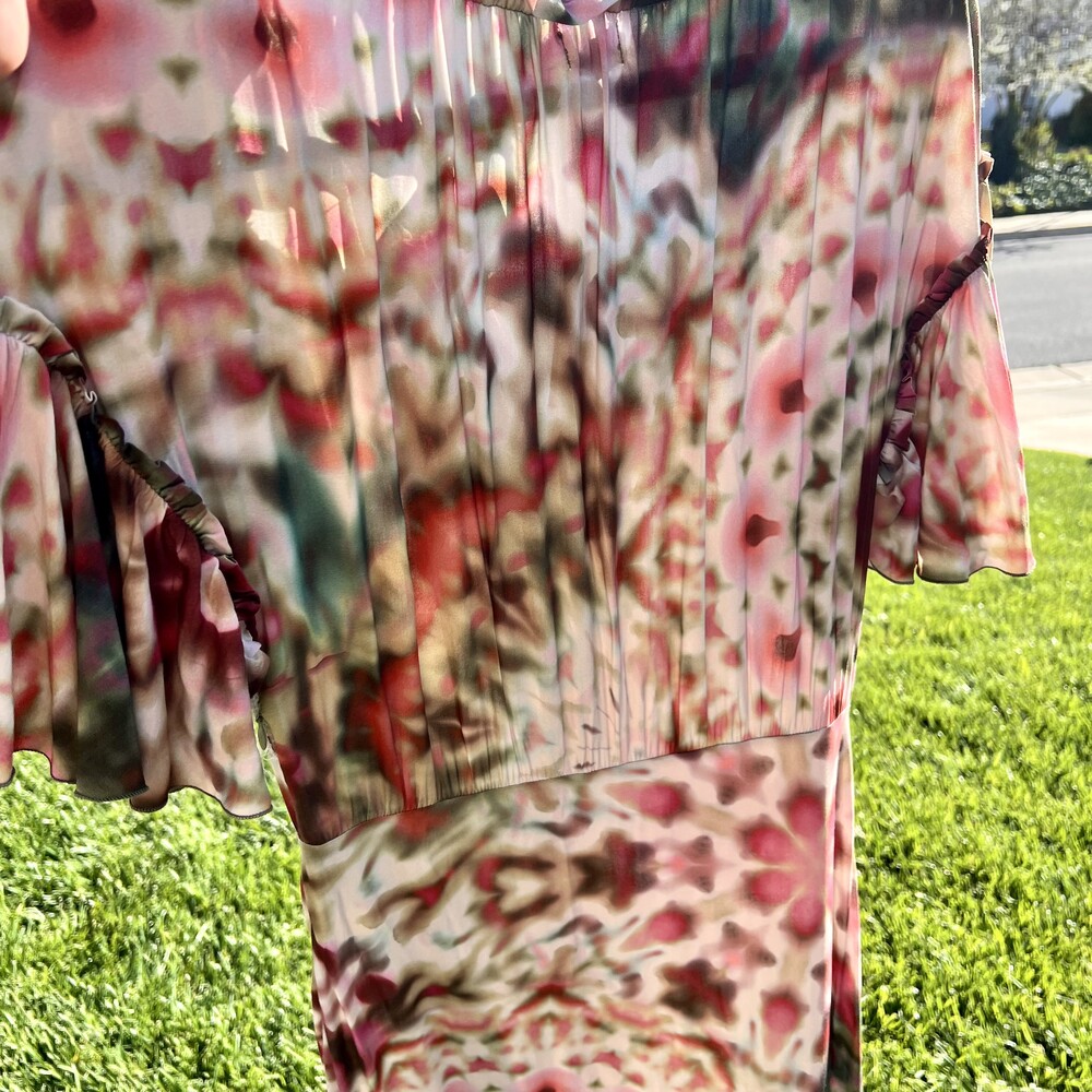 Charo Ruiz Jackie Long Dress TieDye Ruffle Size Small fits M NEW with Defect - Picture 9 of 11